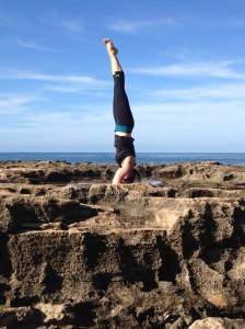 Headstand in Hawaii